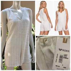 Roxy Off White embroidered Romper